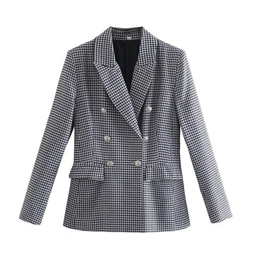 Kirana Plaid Print Blazer